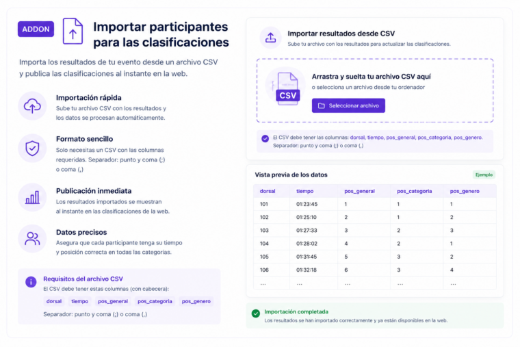 Importador de recultados