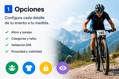 Configura tu evento deportivo