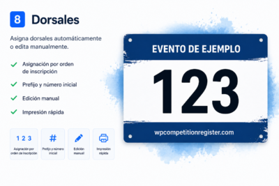 asignación de dorsales