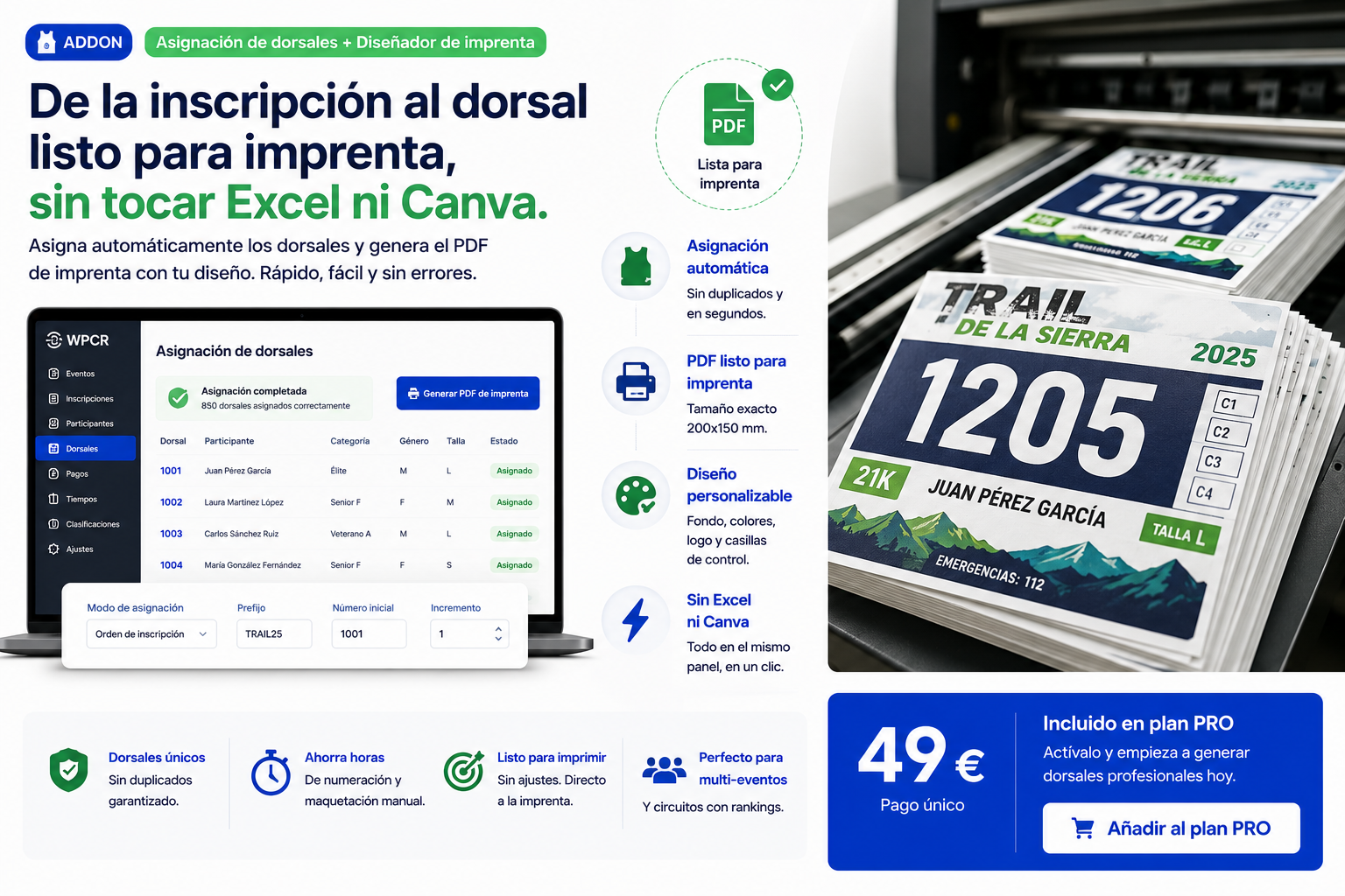Diseñador de dorsales