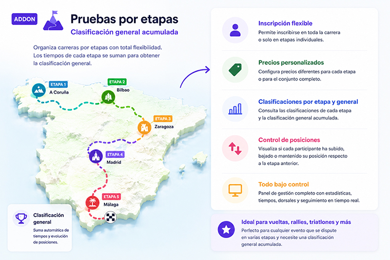 Cronometrar pruebas por etapas